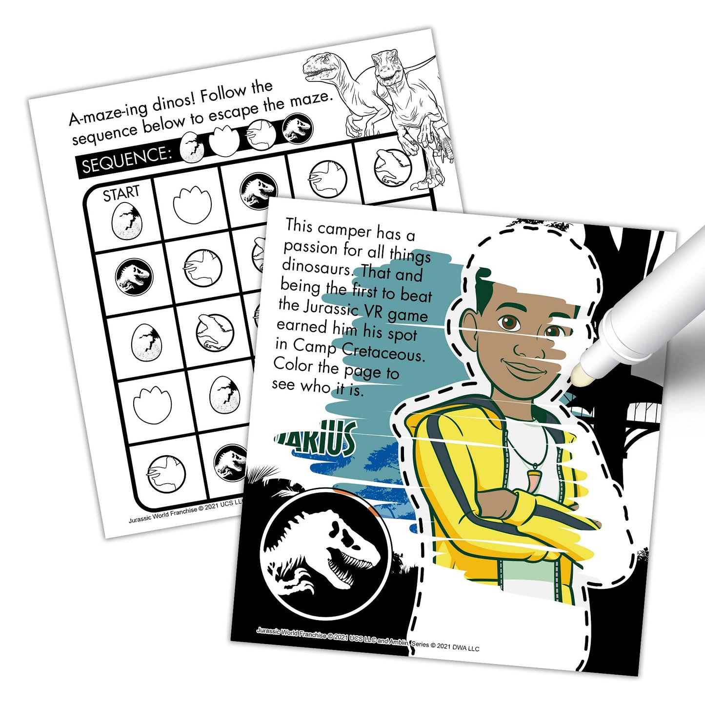 Bendon Jurassic World Coloring Book - Imagine Ink, Mess-Free, Multicolor, Model 51523, Paper