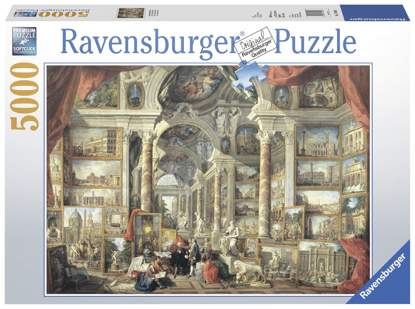 Ravensburger Views of Modern Rome 5000 Piece Jigsaw Puzzle for mature-themeds - Unique Handcrafted Tooling | enhanced Durable Blueboard | Frustration-Free Fit | Ideal Gift for Puzzle Enthusiasts