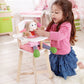 Hape Wooden Highchair For Babydoll| Fits Dolls Up To 20 Inch| Wooden Doll Play Furniture For Kids