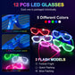 Shqdd260 Pcs Glow In The Dark Party Supplies, Glow Sticks Glasses Favors, 20Pcs Foam Glow Sticks, 20Pcs Led Glasses, 20Pcs Bunny
