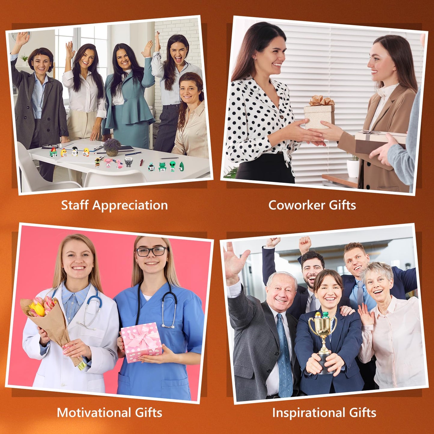 Gejoy 32 Pcs Mini Rubber You Rock Toys Set Mini Rock Figures Positive Gifts Desktop Ornaments and Decorations Inspirational Gifts for Employees  Staff  Teachers  Teams  and Friends