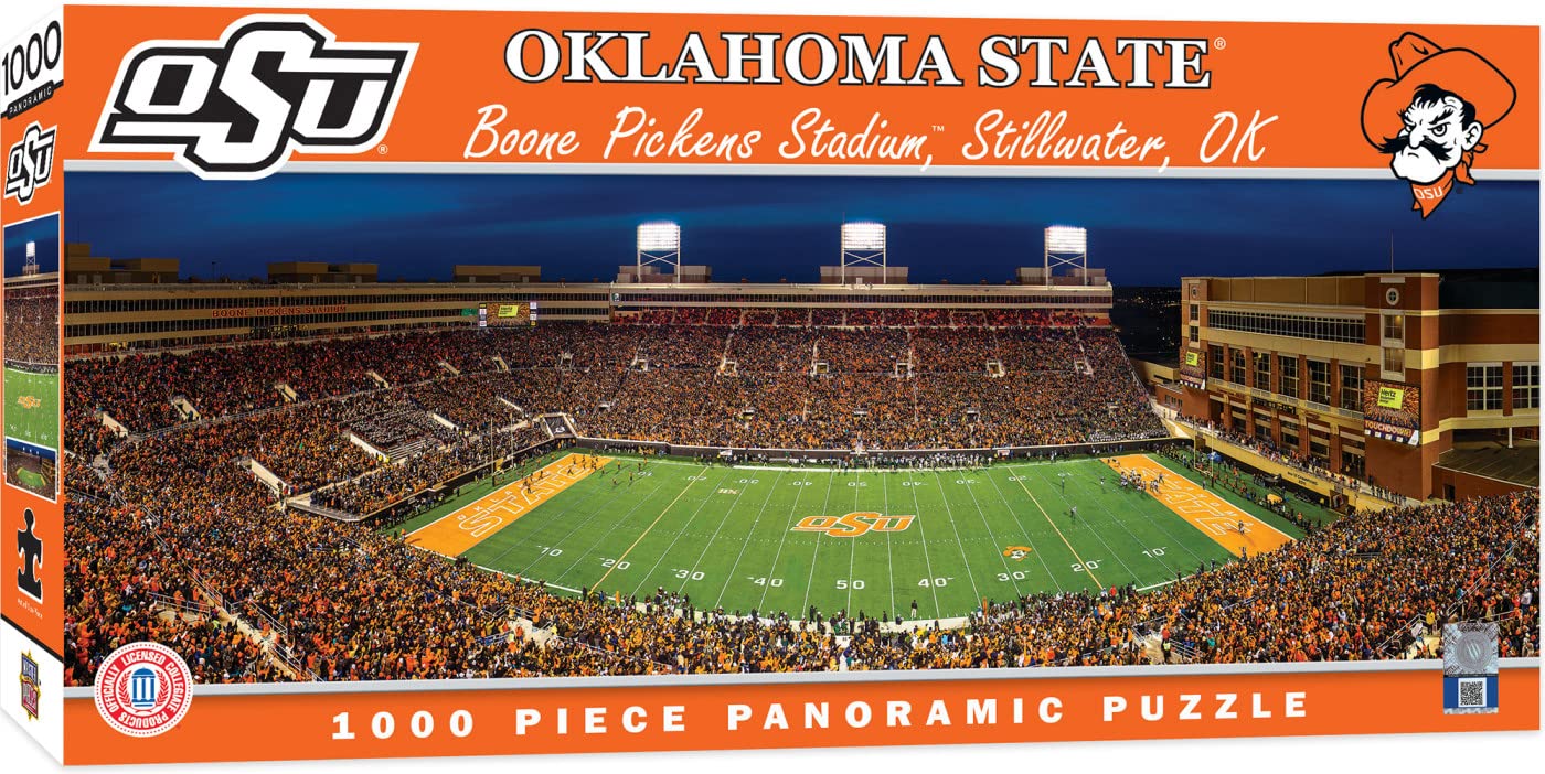 Masterpieces Ncaa Oklahoma State Cowboys, Stadium Panoramic Jigsaw Puzzle, Boone Pickens, 1000 Pieces