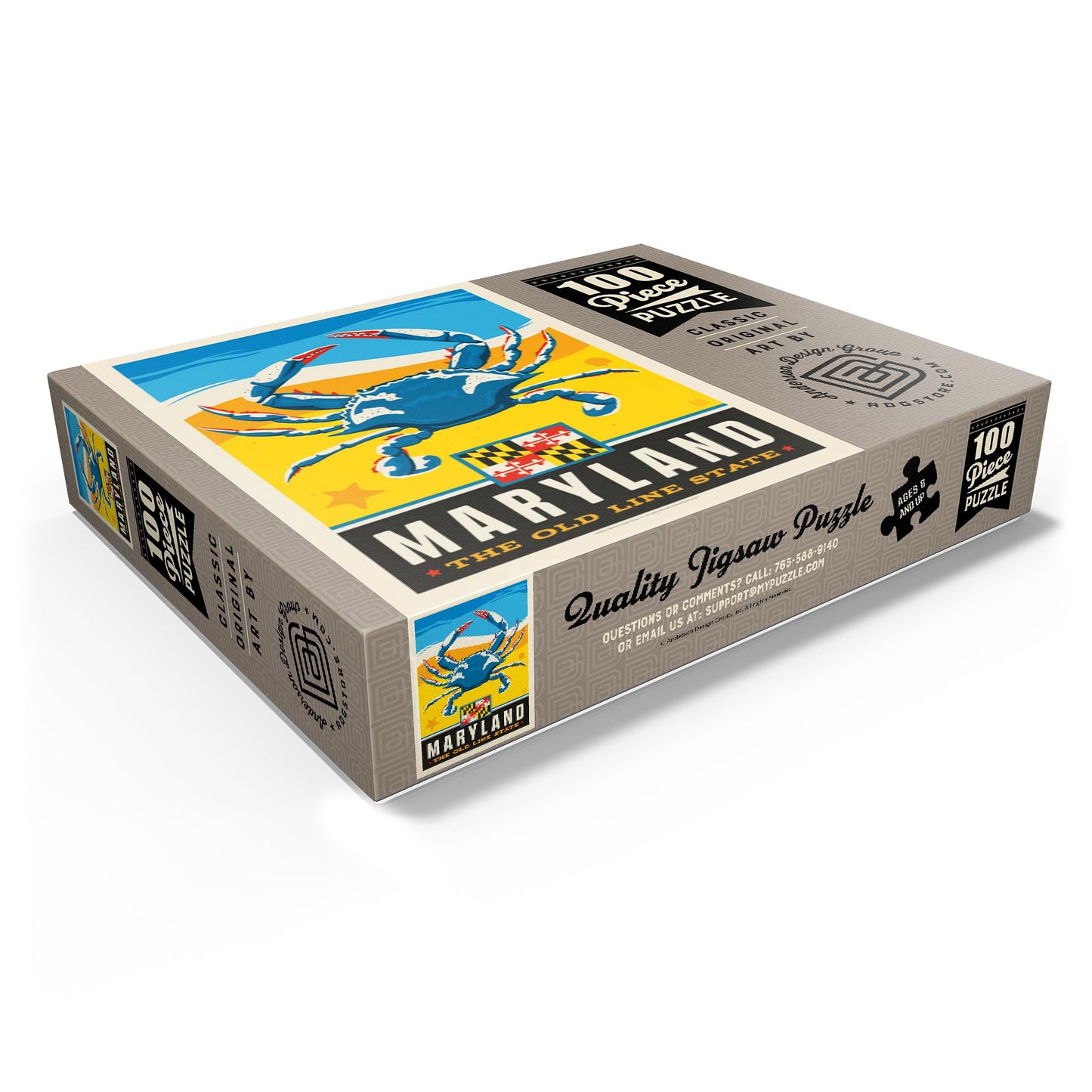 MyPuzzle Maryland: The Old Line State - Premium 100 Piece Jigsaw Puzzle for Adults