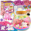Unicorn Terrarium Crafts Kit For Kids-Led Night Light Up & Remote Unicorn Birthday Gifts Toys For Girls Ages5 6 7 8 9 10 Year Ol