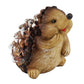 Gerson Woodland Pinecone Hedgehog Figurines - Set Of 4