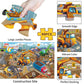 Jadeso 48 Pieces Jumbo Floor Puzzles For Kids Ages 3-5, Puzzle For Kid Ages 4-6, Construction Site Jigsaw Large Puzzles, Childre