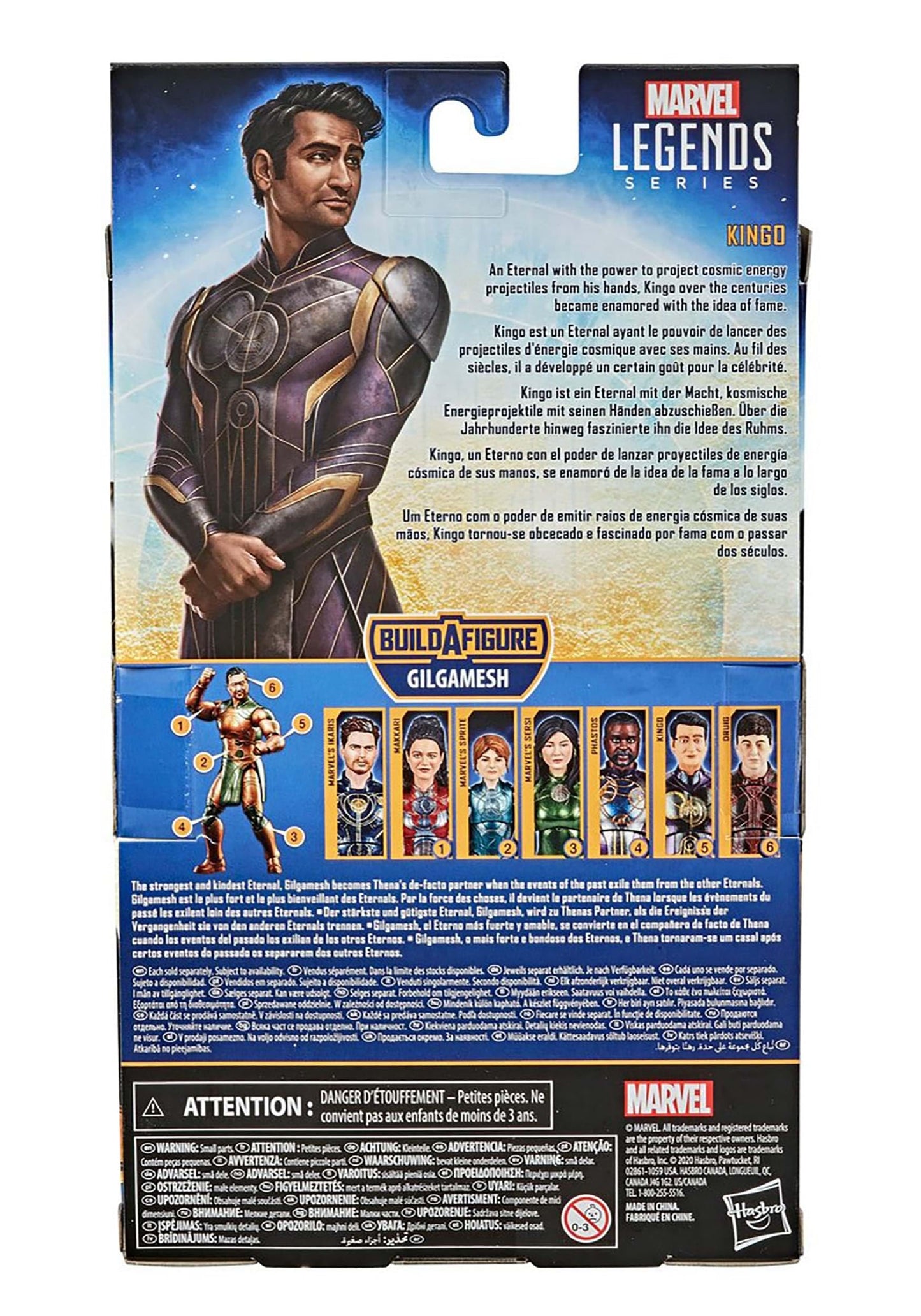 Marvel Hasbro Legends Series The Eternals 6-Inch Action Figure Toy Kingo  Movie-Inspired Design  Includes 4 Accessories  Ages 4 and Up