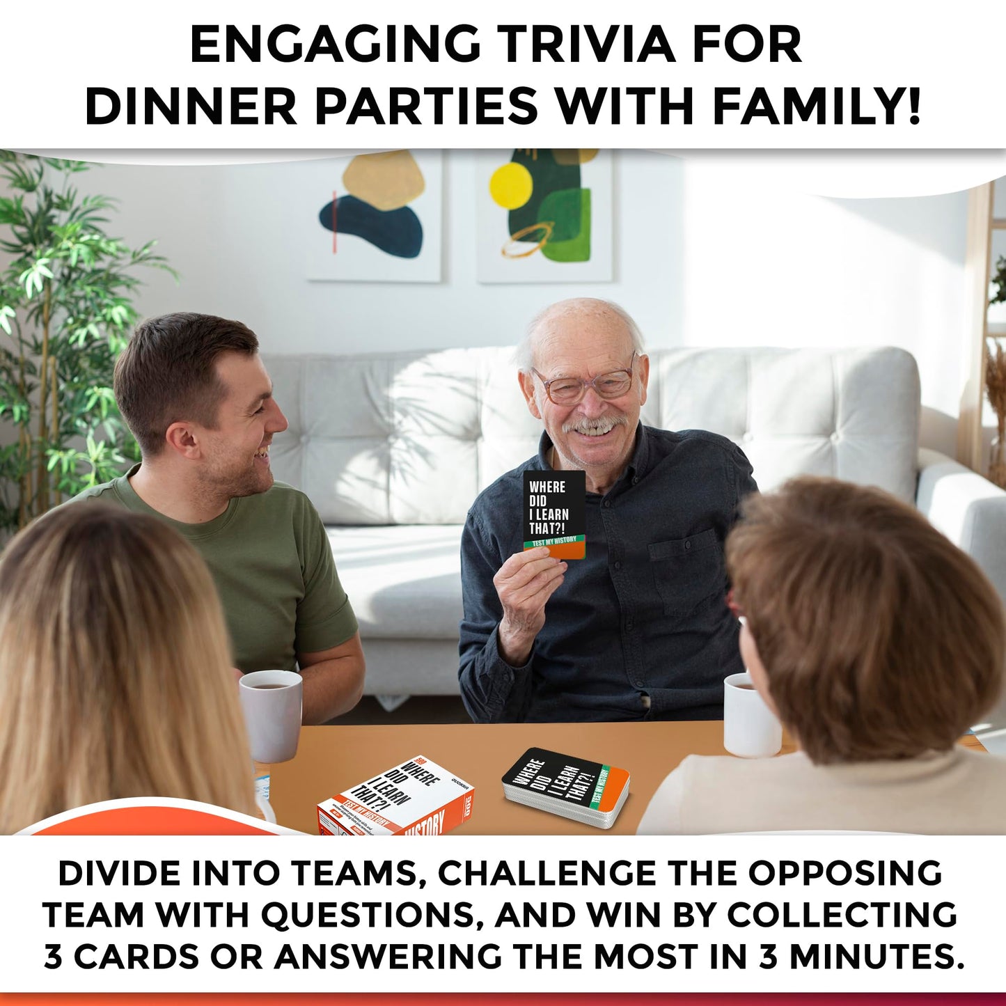 QUOKKA Trivia Card Game with 500 Questions in History - Trivia Games for mature-themeds  Teens  and Families - Trivia Cards with Answers - Great Board Games Trivia for Family Party and Game Night