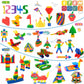Fubaoda Kids 600Pcs Set Building Blocks Construction Toy - Learning Playset Stem Educational Kit Child Branin Development Preschool Kindergarten Toy