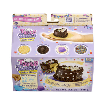 Goliath Tasty Tinies Bake Shop Vanilla Cake Mix Kit with Rainbow Pop Sprinkles & Chocolate Frosting Mix | Bake & Decorate 2 Real