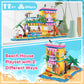 Hogokids Beach House Building Set - Seaside Villa Building Toys Friends Vacation Hut Construction Blocks 586Pcs Cottage Playset Birthday For Kids Girls Boys Age 6 7 8 9 10 11 12 Years