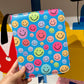Thisness Yoto Card Binder Case, 120 Cards Capacity, Blue Smile Zipper Organizer for Yoto Player & Mini Cards