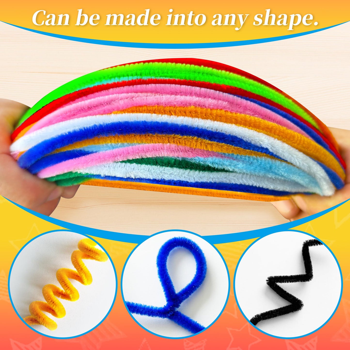 100PCS Dark Green Pipe Cleaners