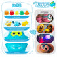 Ekueasyku Bath Toys For Kids Ages 1-3 2-4 4-8 Hippo Toddler Bath Toys Water Toys With Burger Stacking Cups Swimming Duck Crab Ba