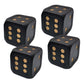 Macro Giant 6 Inch PU Foam Jumbo Big Playing Dice, Set of 4, Black- Gold Color, Math Teaching, Teaching Aids, Board Games, Kid T