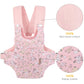 Gagaku Baby Doll Carrier For Toddler Toy Baby Carrier For Dolls Accessories Doll Carrier For Little Girls - Pink (Pear Flowers)
