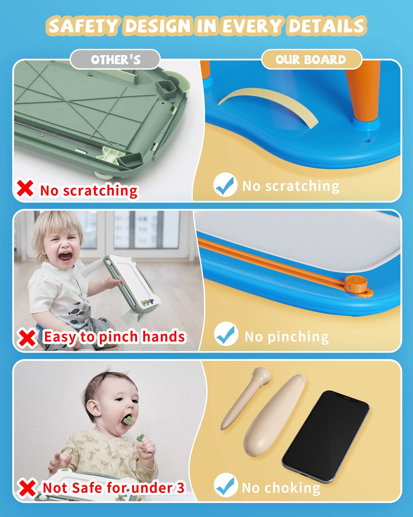 Magnetic Drawing Board, Doodle Board For Toddlers Toys Age 1-2, Magnetic Writing Board, Preschool Learning And Educational Toys