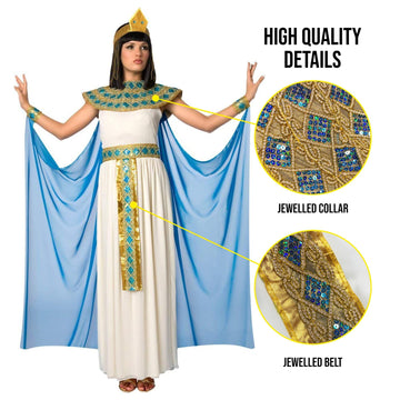 Morph De Luxe – Women'S Cleopatre Costume, Women'S Cleopatra Costume, Women'S Cleopatra Costume, Women'S Egyptian Costume, Women'S Halloween Costume, Size L