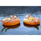 Hydro-Force 43399E Swimming Pool, Lake, River, Beach Inflatable PVC Clasp N Go Inner Tube Ring Float with Cup Holder, Sunkissed