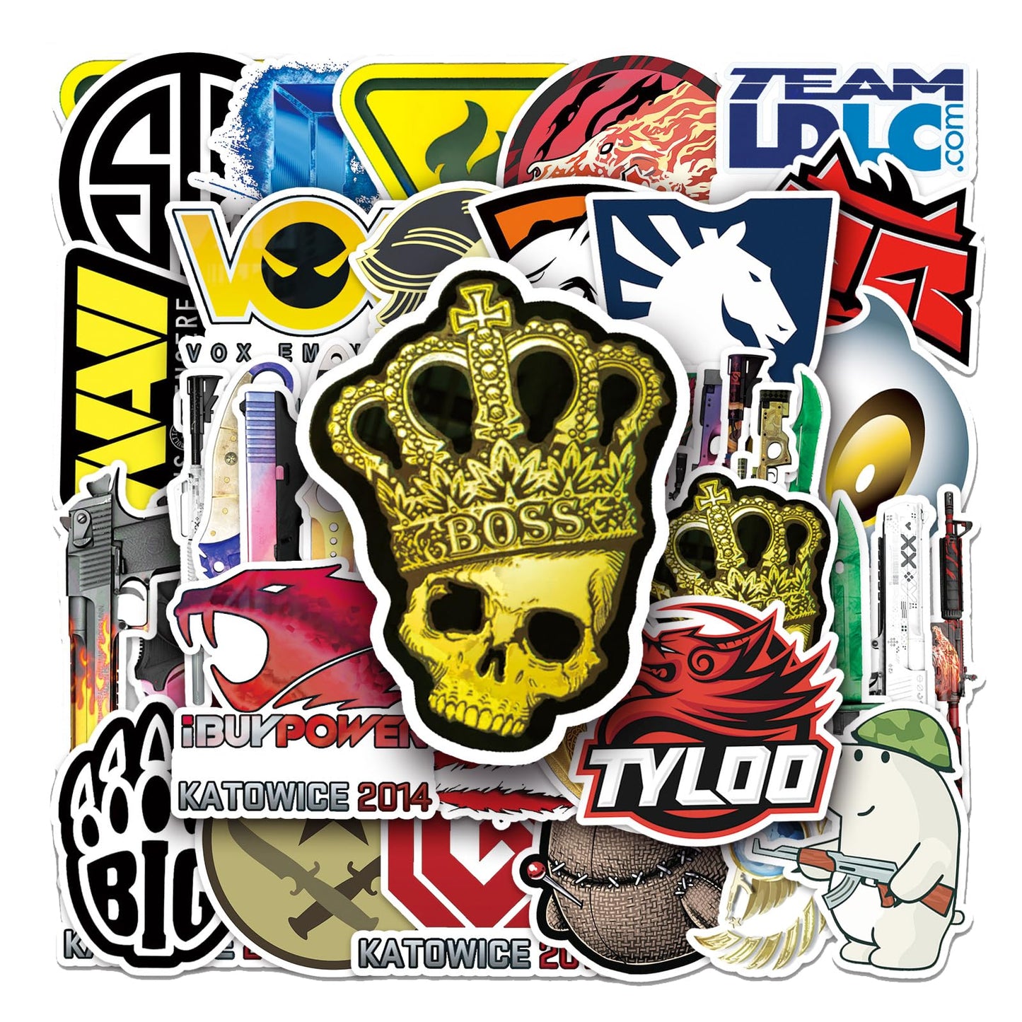 Counter-Strike:Global Offensive Stickers 50Pcs Waterproof, Removable,Cute,Beautiful, Stylish Teen Stickers, Suitable for Boys an