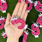 CasaPopz Hot Pink Number 5 Birthday Candle, Glitter Polymer Resin Cake Topper, Fun Party Decoration Supplies