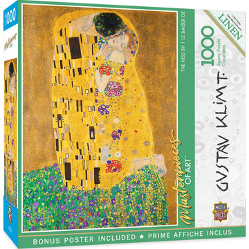 The Kiss 1000 Piece Linen Jigsaw Puzzle