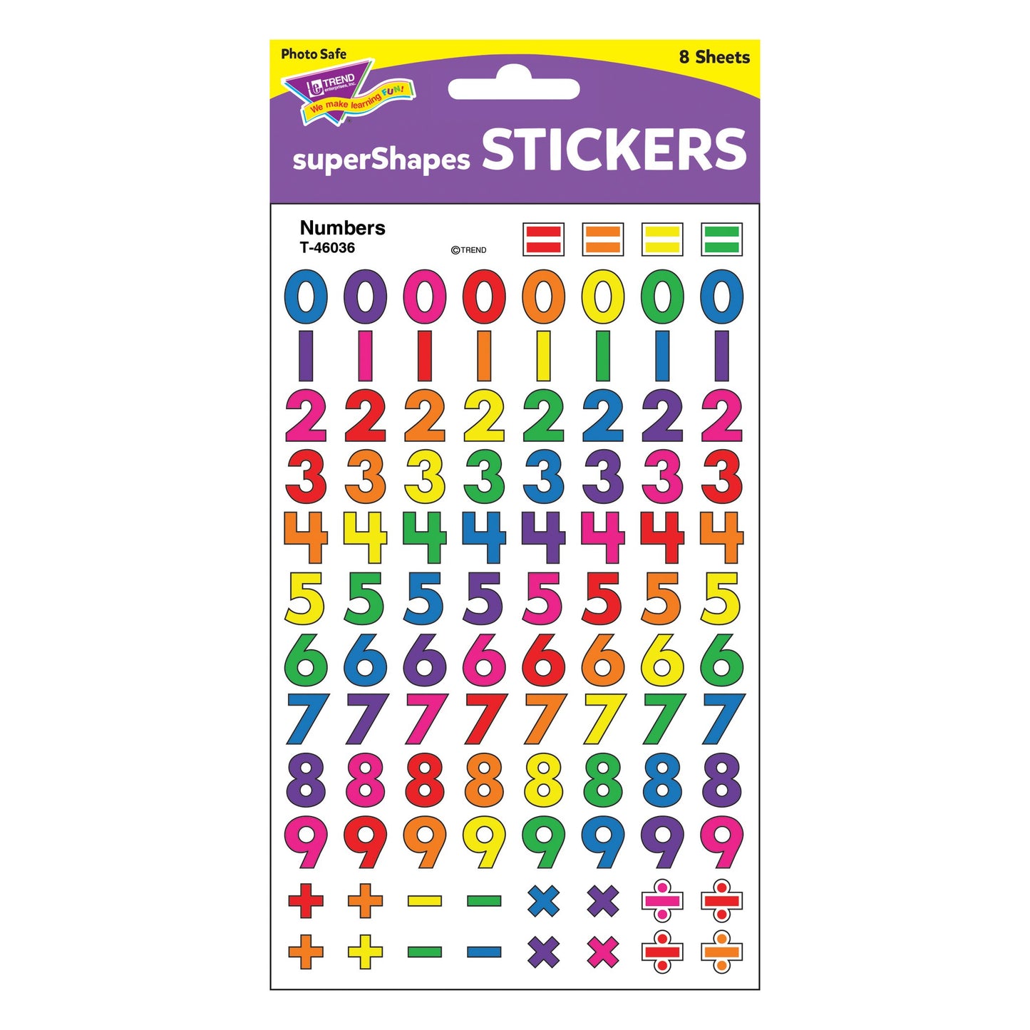 Trend Numbers superShapes Stickers, Classroom Incentives, 800 Count