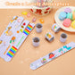 JUNEBRUSHS 56 Pack Slap Bracelets White Blank DIY Slap Bands for Kids Soft Wristband Party Favors Snap Bracelets Bulk for Boys G