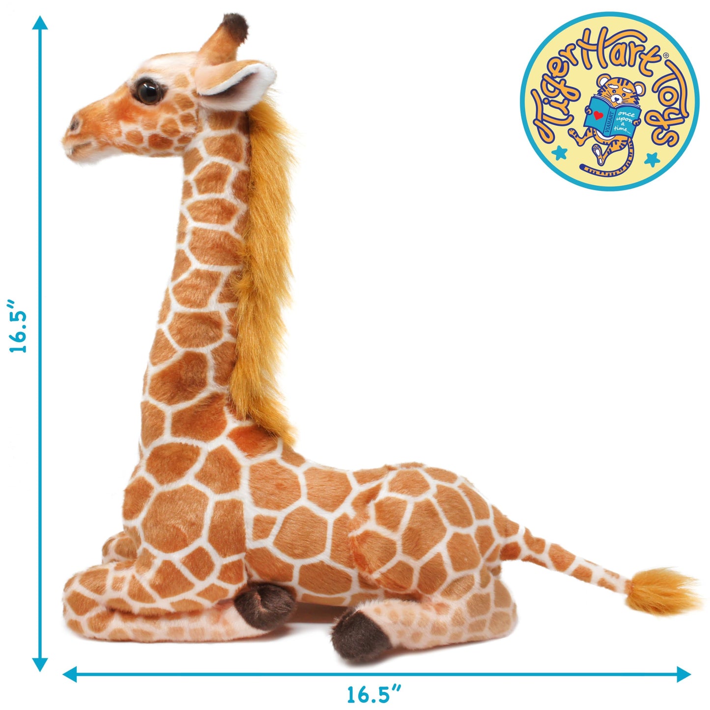 TigerHart 18 Inch Jehlani the Giraffe Plush Stuffed Animal - Multicolor Polyester