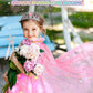 Dolnow Princess Dress Up Clothes For Little Girl, Light Up Princess Dresses Princess Cape With Crown Wand Toys For 3-6 Girls Pin