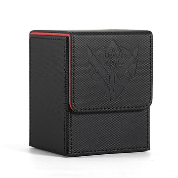 Komick enhanced PU Leather Card Deck Box for Magic The Gathering Deck Box  Yugioh  Holds 100+ Deck Case with 2 Dividers for Collectible Trading Cards MTG  TCG  CCG (Black Red Arachne)