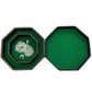 Fantasydice Green Fire Dragon - Dice Tray - 8'' Octagon with Lid and Dice Staging Area- Holds 5 Sets of Dice(7 / Standard) for A