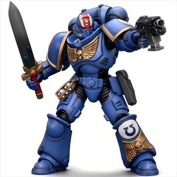 Joytoy Warhammer 40K 1/18 Action Figures - Ultramarines Heroes Of The Chapter Primaris Lieutenant Erastus Perfect For Collectors