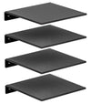 GALVANOX Display Shelves for Toy Building Bricks  Wall Mounted Shelf with 10 Inch Removable Baseplate  Black (4 Pack)