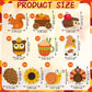 Yaomiao 30 Sets Fall Thanksgiving Suncatchers Art Kits DIY Turkey Squirrel Drawing Crafts Bulk Paint Your Own Window Ornaments f