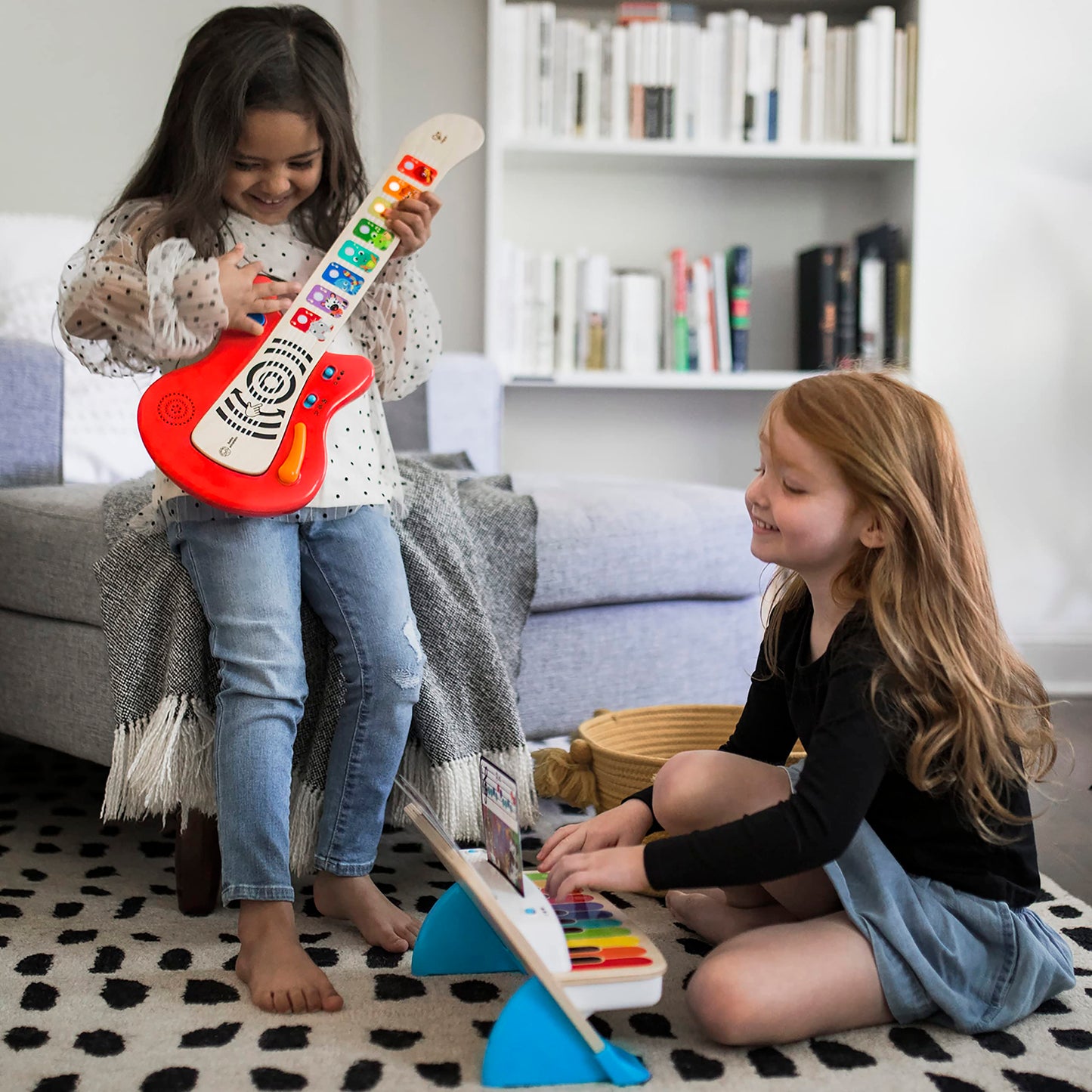 Baby Einstein Together In Tune Piano & Guitar Bundle, Safe Wireless Wooden Musical Toddler Toys, Magic Touch, 6 Months+
