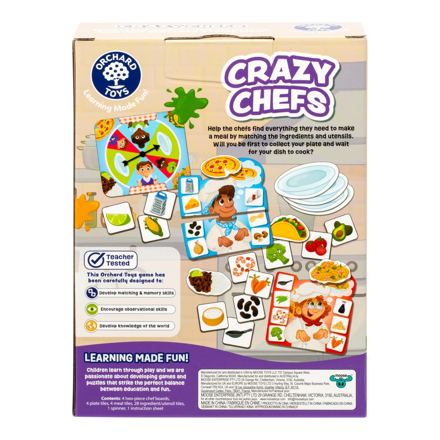 ORCHARD TOYS Crazy Chefs Game - New Art, Help The Crazy Chefs Gather Their Ingredients & Utensils to Prepare a Delicious Meal, T