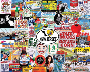 White Mountain Puzzles I Love New Jersey, 1000 Piece Jigsaw Puzzle