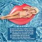 Giant Red Lips Pool Float - Extra Large mature-themed Water Lounger 70.86x62.99 Inch Large Pool Float Inflatable Mouth Print Row Water Toy Rest Swimming Red Lounger for Party