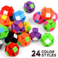Neureyte 35 Pack 24 Blocks Magic Snake Cube Toy,Fidget Mini Snake Cube Puzzle Toy For Kids,Mini Plastic Puzzle Cube Toy For Kids