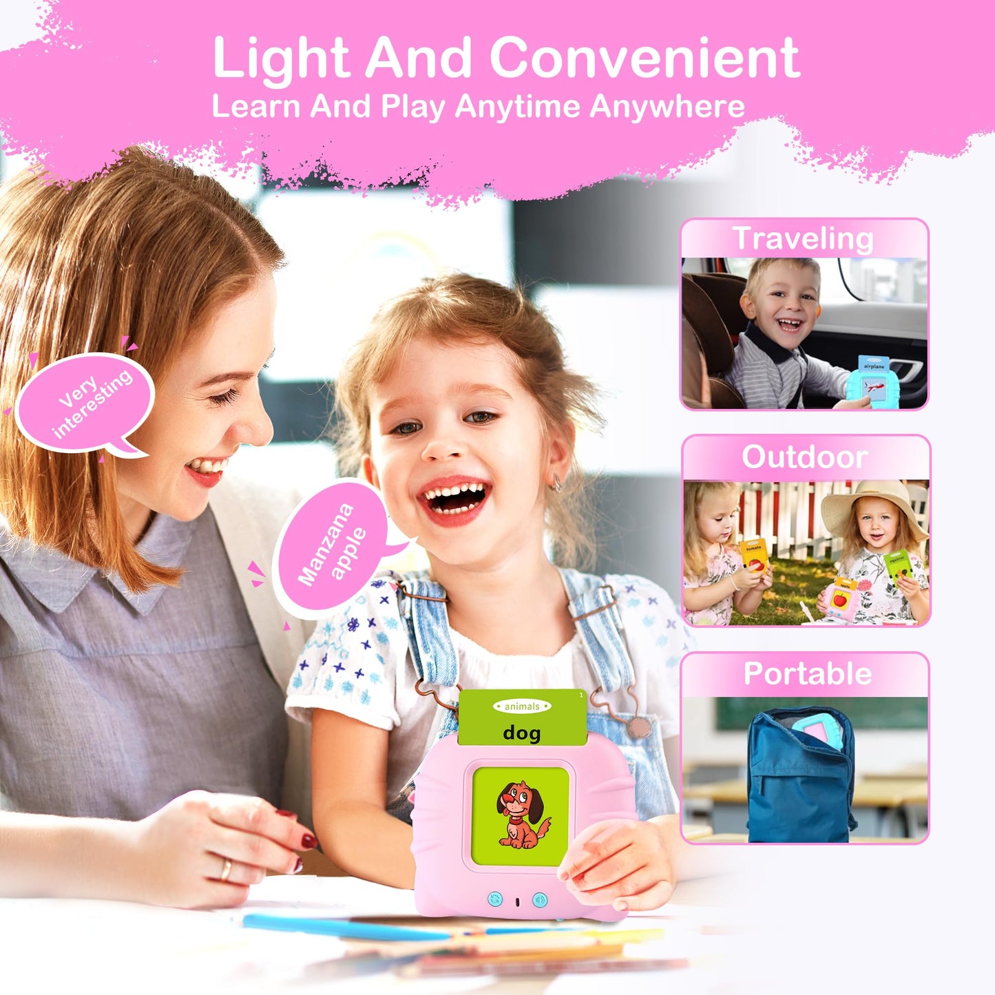 Abc Learning Flash Cards For Toddlers 2 3 4 5 6, 255 Cards 510 Sides, Abc 123 Sight Words, Speech Therapy Toys, Autism Toys, Edu