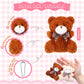 Hungdao 100 Pcs Mini Plush Bears Toys Bulk Brown 3.2 Inch Small Stuffed Plush Bears Cute Soft Tiny Stuffed Animal Toy Gifts For Diy Keychain Birthday Baby Shower Wedding Valentine‘S Day Party Favors