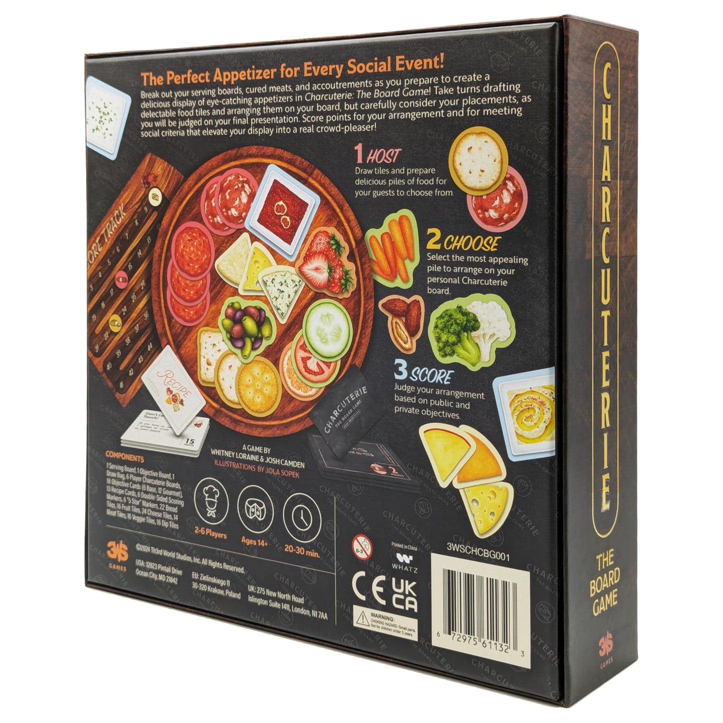 Charcuterie Board Game By 3Ws - Deliciously Themed Strategy Game For 2-6 Players, Ages 14+ - Perfect Food Lover'S Game & Board G