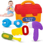 Kmuysl Baby Toys 0-6 6-12 Months, My First Tools Plush Toys -4 Pcs Sensory Playset Soft Toys With Squeaker Crinkle For 0 1 2 3 4 5 6+ Months Newborn Infant, Birthday Christmas Gifts For Boys Girls