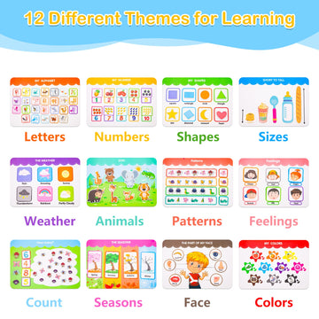 Foayex Montessori Learning Toys For Toddlers | Preschool Books For 3-Year-Old Girls, Educational Learning Activity Book, Birthday Gifts For 2+ 3 4 5 Year Olds Boys And Girls