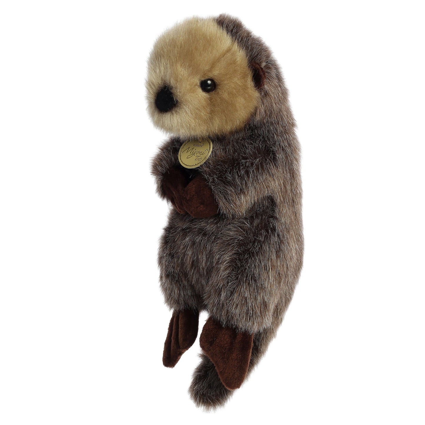 Aurora® Miyoni® Tots Baby Sea Otter Stuffed Animal, Brown, 9.5 Inches, Lifelike Detail, Model 26466, Soft Polyester
