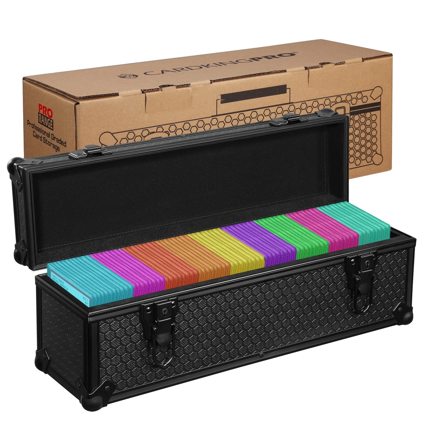 Graded Card Hard Storage Case | Fits 60+ Slabs | Designed For Sports Cards, Psa, Becketts, Bgs, Sgc, Cgc, Toploaders, One-Touch Etc. Strong Protection, Lockable Box, Including Foam Blocks