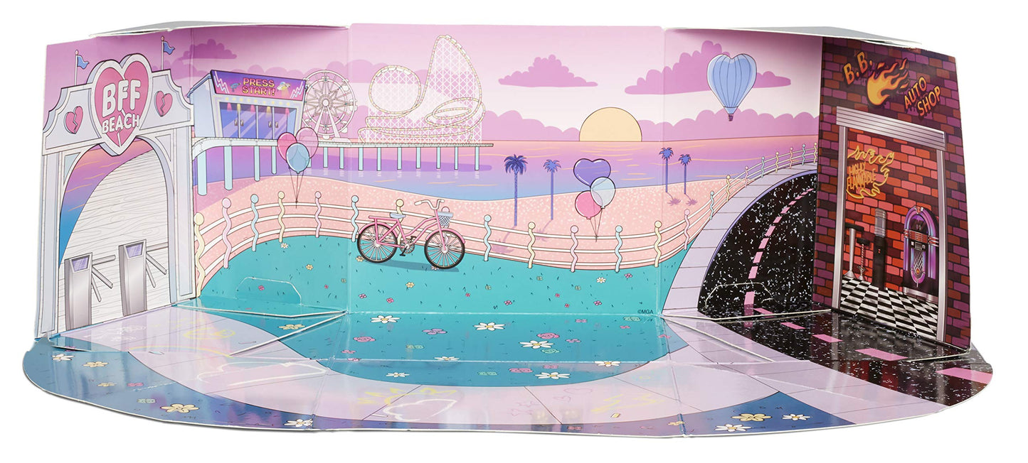 L.O.L. Surprise! LOL Surprise Furniture Sweet Boardwalk with Sugar Doll and 10+ Surprises, Doll Candy Cart Furniture Set, Access