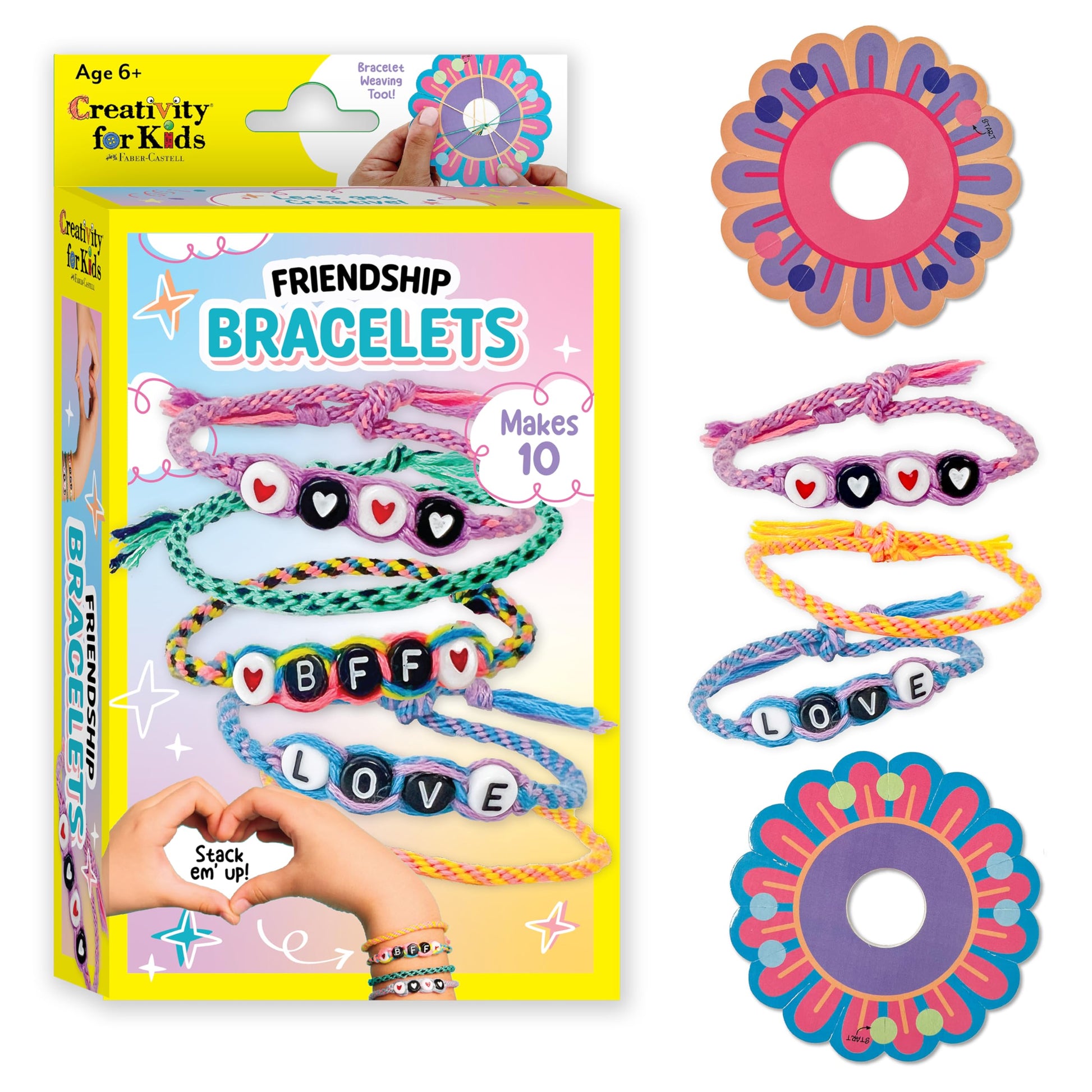 Creativity for Kids Best Friends Bracelets Mini Craft Kit: Create 10 Friendship Bracelets - Bracelet Making Kit for Girls, Jewel