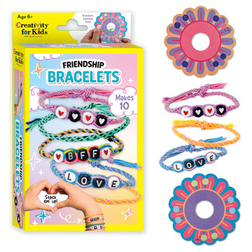Creativity for Kids Best Friends Bracelets Mini Craft Kit: Create 10 Friendship Bracelets - Bracelet Making Kit for Girls, Jewel